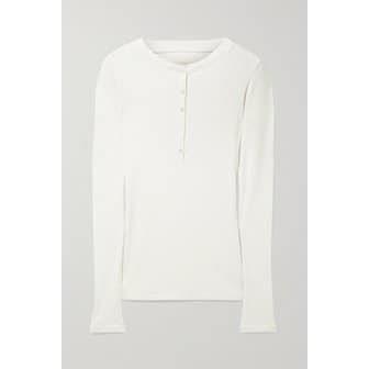 닐리로탄 조던 골지 코튼 저지 탑 화이트