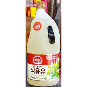 해표 콩기름 1.8L 대용량 콩식용유 기름 식당 업소용