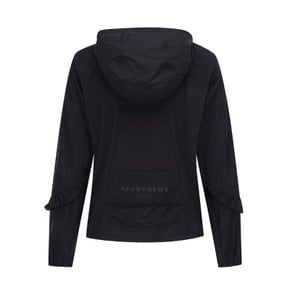 여성 프릴 라인 후드 레인 점퍼 (821E2JP301BK)