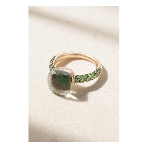 누도 18k 로즈 화이트 골드 멀티스톤 링 1647597316539708