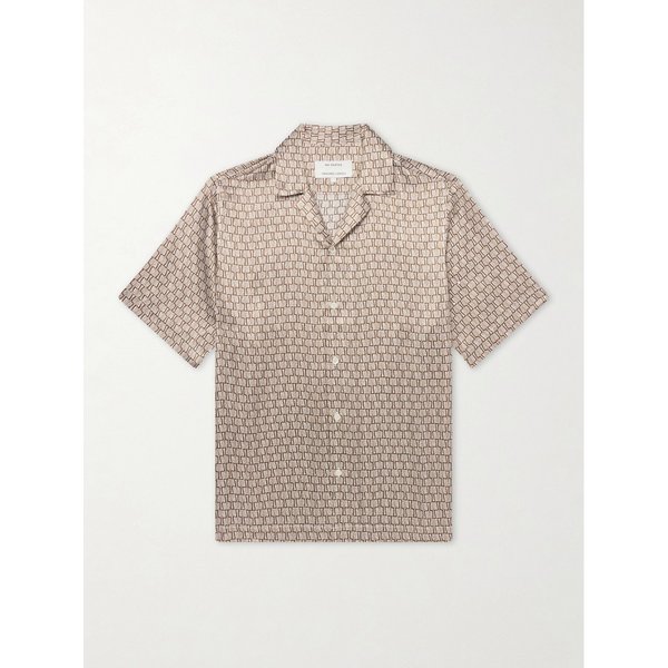 프레스코볼 카리오카 로베르토 캠프칼라 프린트 실크 보일 셔츠 46376663163012947