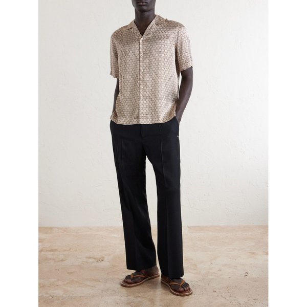 프레스코볼 카리오카 로베르토 캠프칼라 프린트 실크 보일 셔츠 46376663163012947