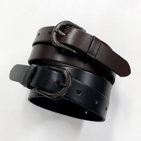 플럼도트 25mm 이탈리아 통가죽 어반 블랙 벨트 HN13 남녀공용