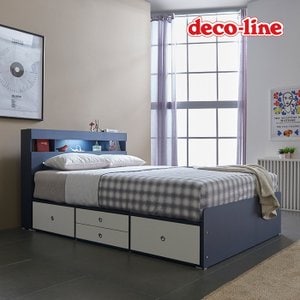 데코라인 코넬 피카 LED 더블 수납 침대+독립매트 DKN084C