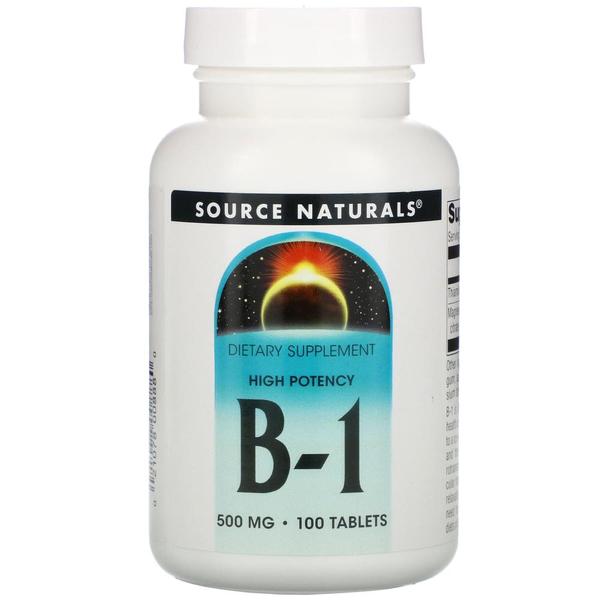 미국직구 Source Naturals 소스내츄럴스 B-1 하이포텐시 500mg 100정