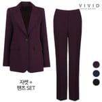 VIVID SET 여성 스판 자켓+팬츠 정장세트