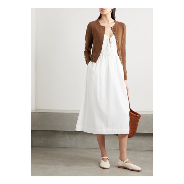 조라 플리츠 코튼 블렌드 미디 원피스 1647597360063120