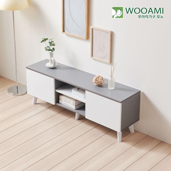 [착불] 우아미가구 모노 루보 낮은 거실장 티비다이 TV장식장