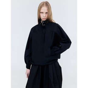 Half Zip-up Anorak_Black