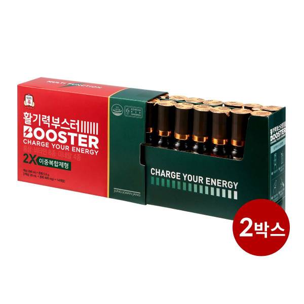 [정관장 본사직영] 활기력 부스터(액상 20ml+정제 400mg)*14병 x 2박스+쇼핑백