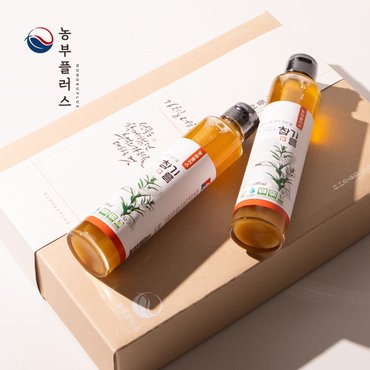 경북고향장터 사이소 [ 농부플러스 ] 국산 저온착유 참기름 180ml 두병 선물세트