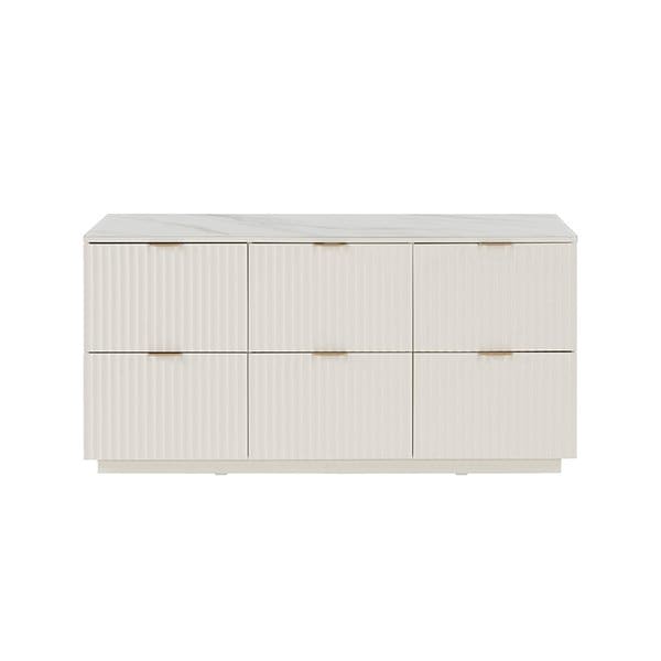 뉴리네아 사틴유리 마블 와이드서랍장