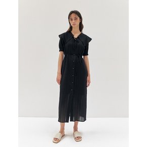 RTR COLLAR V-NECK DRESS _2COLORS