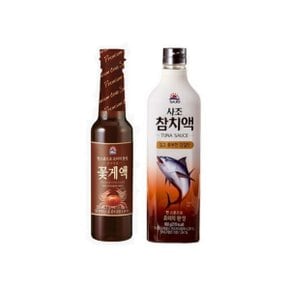 사조 프리미엄 꽃게액550ml + 참치액 900ml