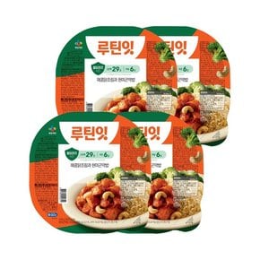 CJ제일제당 루틴잇 고단백저당 도시락 매콤닭조림 346g x4개