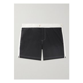 스트레이트 레그 미드 렝스 스트라이프 스윔 쇼츠 46376663162880882