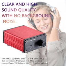 소리가 들리지 않음Nobsound 2.0 채널 50W  2Mini 스테레오 오디오 앰프 전원 포함