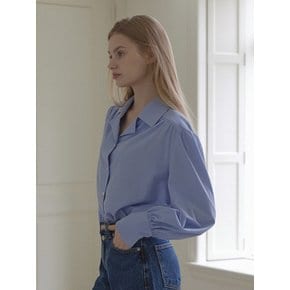Jane Shirring Blouse - Blue