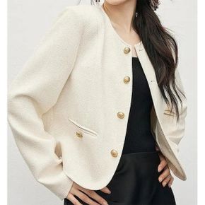 라운드넥 금장버튼 자켓 66AEDA_P417381461