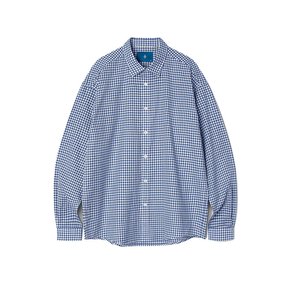 깅엄 체크 셔츠 S101 블루