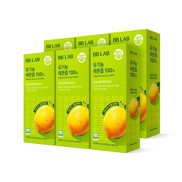 비비랩 유기농 레몬즙 100% 6박스