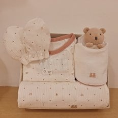 [25S/S출산선물)IV)뮤뮤뱀부 바디수트, 손싸개, 속싸보 3종세트(35170-040-07*008-05*005-05)