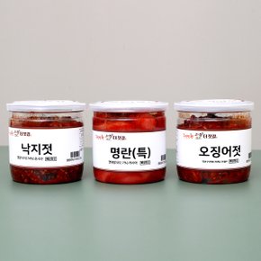 HACCP 더젓갈 젓갈 3종세트(낙지젓400g+명란젓(특)400g+오징어젓400g)