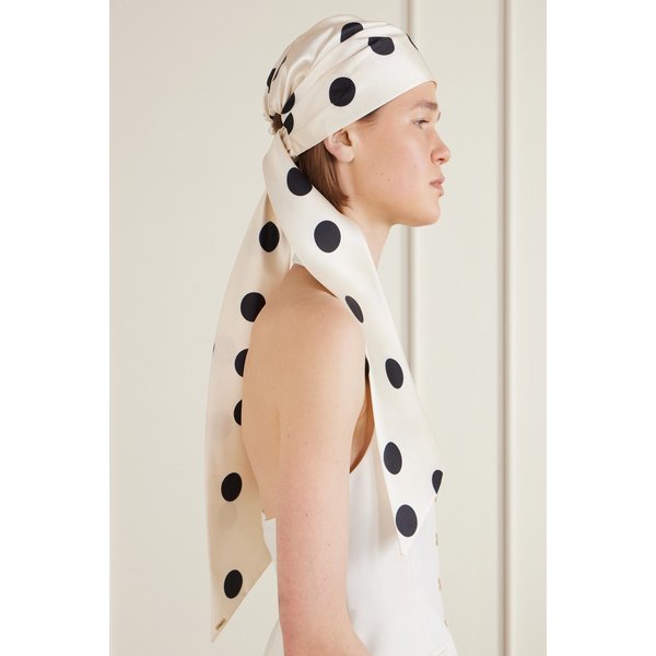 유지니아 킴 지지 폴카 도트 헤드스카프 화이트 46376663163103137