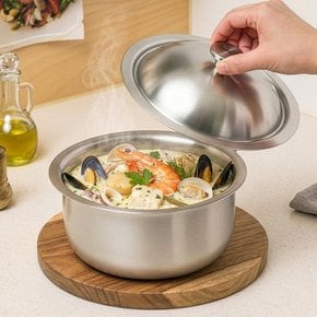 크리니티 무연마 스텐 냄비 통5중 찜기 파티웍 인덕션 뚝배기  찜솥