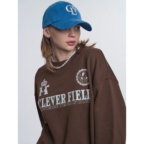 Season emblem wide sweatshirt_Brown