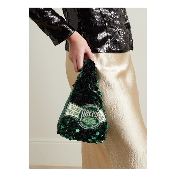 페리에 장식 자수  새틴 토트백 1647597326000873