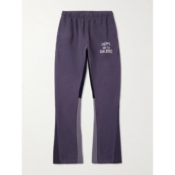 플레어 패널 로고 프린트 코튼 저지 스웨트팬츠 46376663162903322