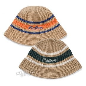 말본 골프 여성 핸드 니트 라피아 버킷햇 MALBON KNIT BUCKET HAT (WOMENS)