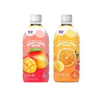  베스킨라빈스 레인보우샤베트워터 망고탱고워터 500ml 각 6입