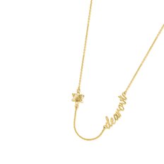 [925 silver] PRIMAVERA FLOWER INITIAL GOLD NECKLACE