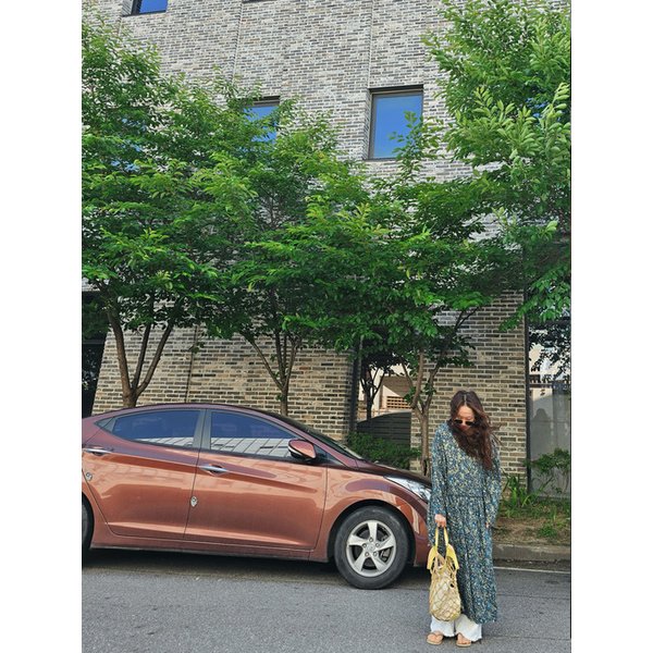 라도노추추 Linen Paisley Dress