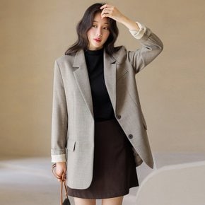 라미 레터링 자수 버튼 테일러드 자켓
