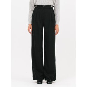 double buckle pants_black