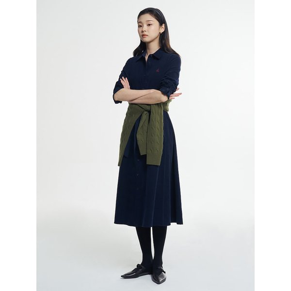 코듀로이 셔츠 원피스  네이비 (BF5971C03R)