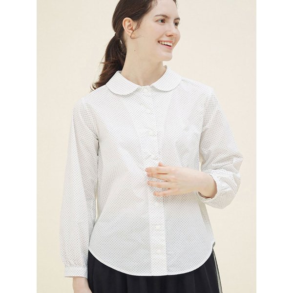 도트 라운드 셔츠 9부 아이 251305OIV