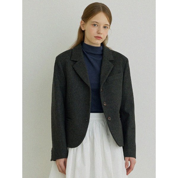Callid twill wool jacket (Charcoal) - SSG.COM