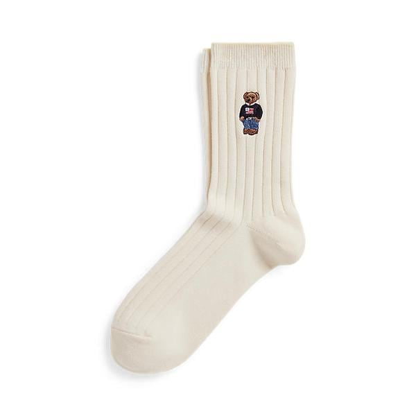 남성 폴로 베어 리브 코튼 블렌드 크루 삭스(MAPOHOS03421017100)