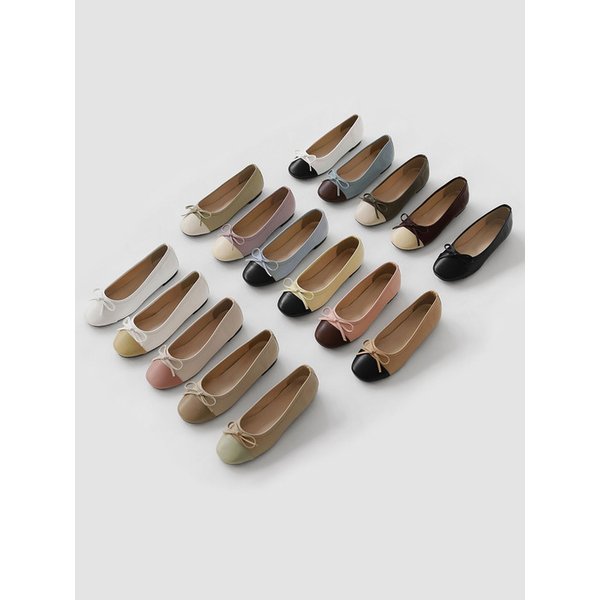 마레트 투톤 리본 플랫슈즈 (1cm)