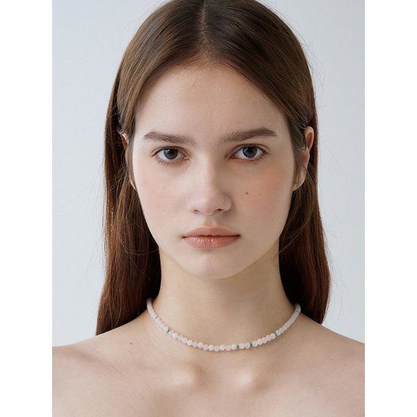 925 Milk Sherbet Turquoise Point Necklace