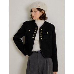 LS_Gold button celebrity jacket_BLACK