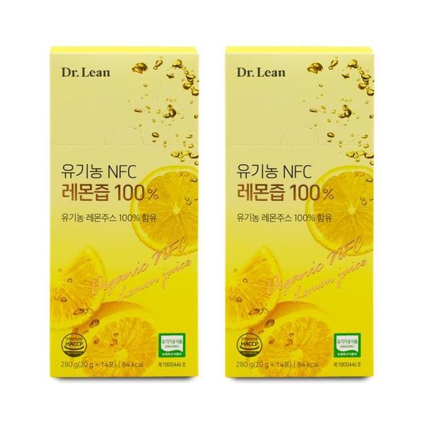 닥터린 유기농 NFC 레몬즙 100% 20g x 14포 X 2박스 (S29533752)