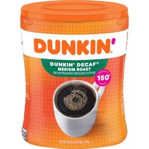 미국직구 Dunkin` Donuts 던킨도넛 디카페인 미디엄 분말커피 1.2kg Decaffeinated