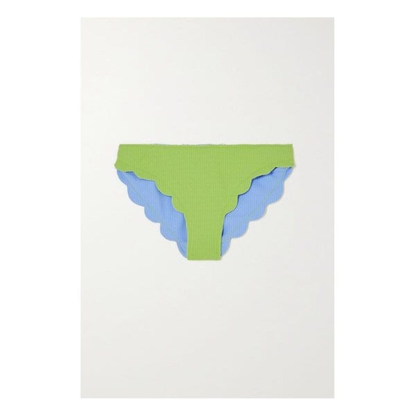 Broadway Reversible Scalloped Bikini Briefs 브라이트 그린 33599693056291524