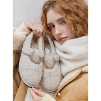 아비스파 Puffy 퍼피  포근한 메리제인 FUR 플랫슈즈_F108_4colors_1cm