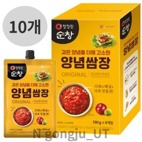 청정원 순창 파우치 캠핑 양념 쌈장 190g x4개입 10개